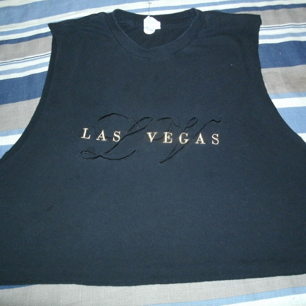 #177 Black Las Vegas Crop Top